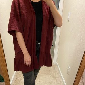 Oversized Maroon Kimono
